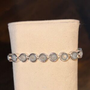 Touchstone Crystal Silver Bracelet with Gray Accents